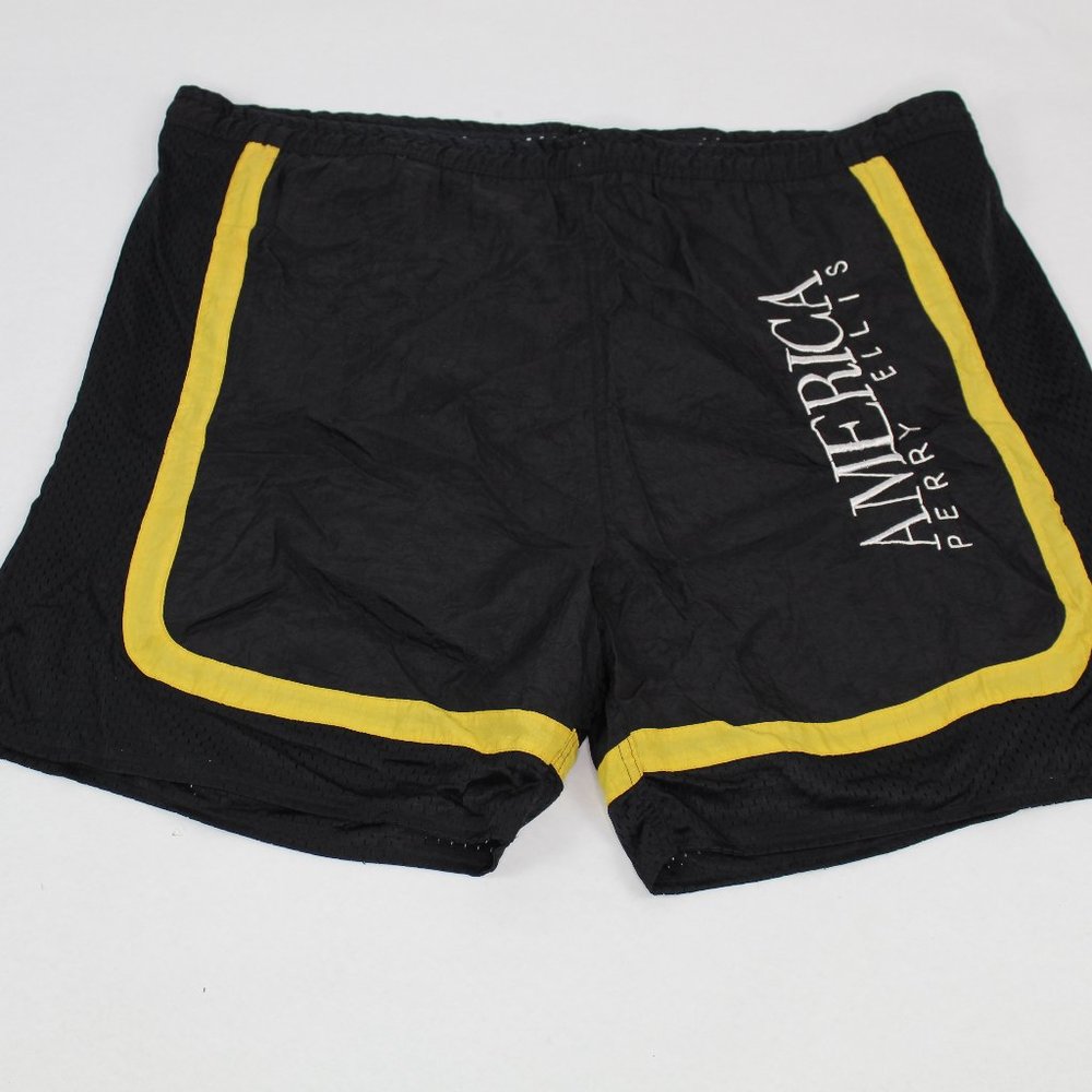 Vtg PERRY ELLIS AMERICA Mens Sailing Swim Trunks Shorts Spellout Logo XXL